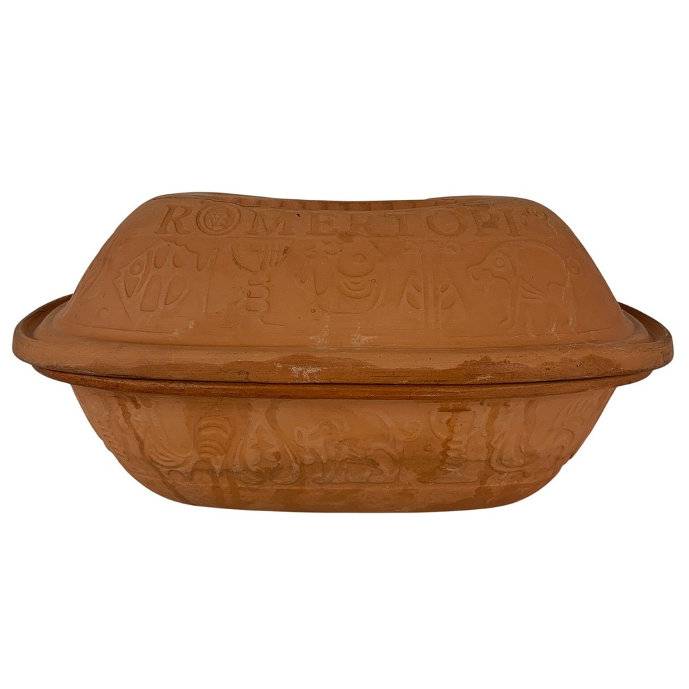 VTG ROMERTOPF #111 Terra Cotta Clay Baking Roaster Bay Keramik West Germany